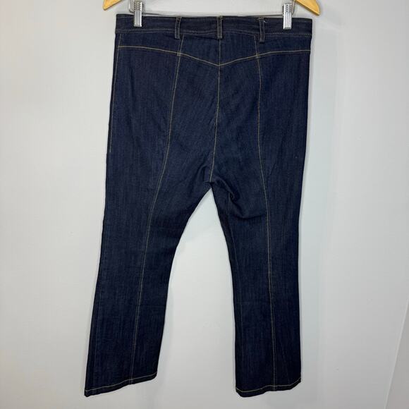 Cinq à Sept  Rita Crop Denim Jean High Rise Stretch Dark Wash Sz 10 - Picture 3 of 10
